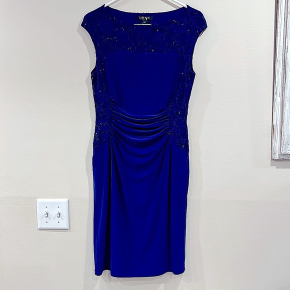 🔥Ralph Lauren Elegant blue Dress with sequins🔥 - Picture 1 of 9